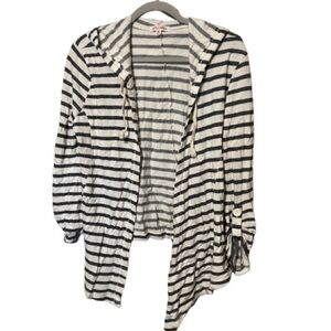Striped Women's Hooded Cardigan